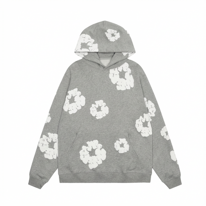 Sweat-shirt confortable à motif floral moderne