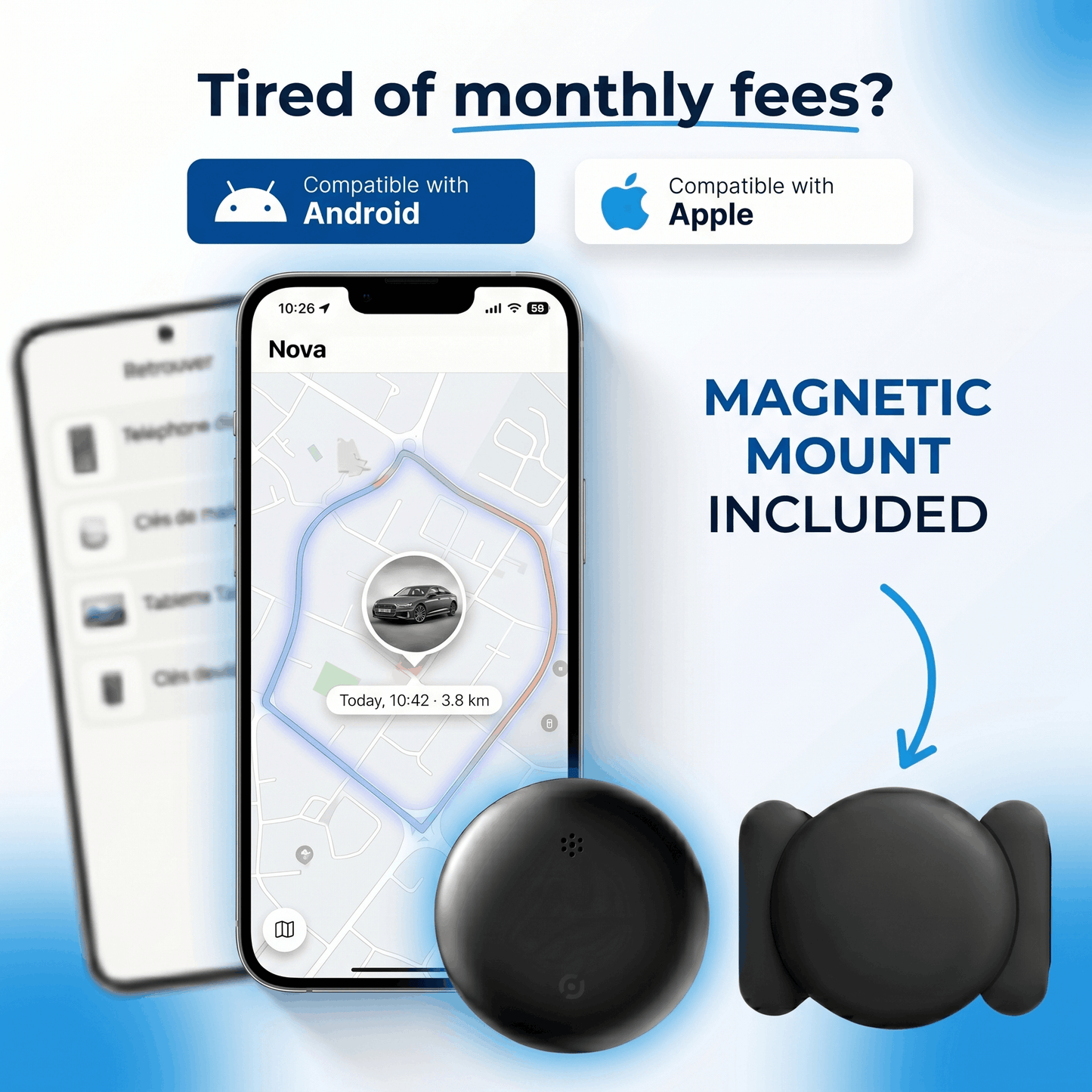 GPS Tracker Without Subscription | Compatible with Android & iOS