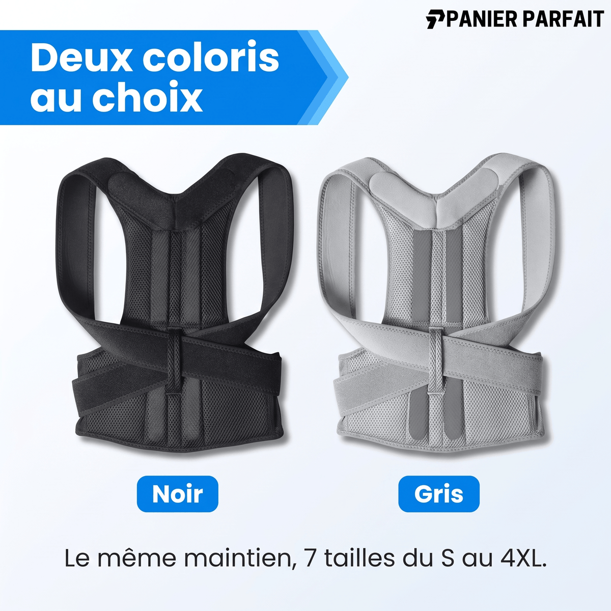 Correcteur de posture avec soutien lombaire intégré ajustable