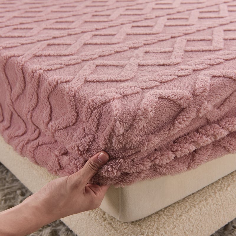 Couvre-lit élastique doux et protecteur avec paire de taies