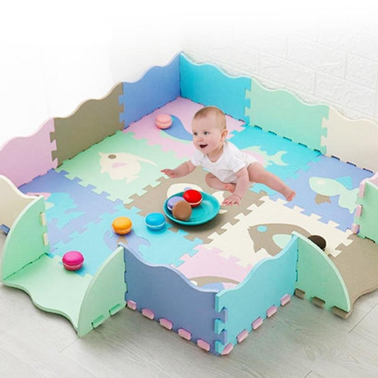 Tapis de jeu puzzle en mousse antidérapant 90x90 cm